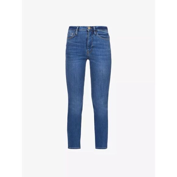 FRAME Le Sylvie straight-leg high-rise stretch-denim jeans - Picture 2 of 11
